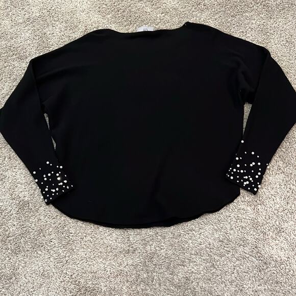 NWT LIV Milano Sweater NWT Black Small 4 6 Pearl Rhinestone Formal Cocktail NEW - Picture 12 of 16